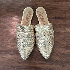 Gold Sam Edelman mule. Size 9